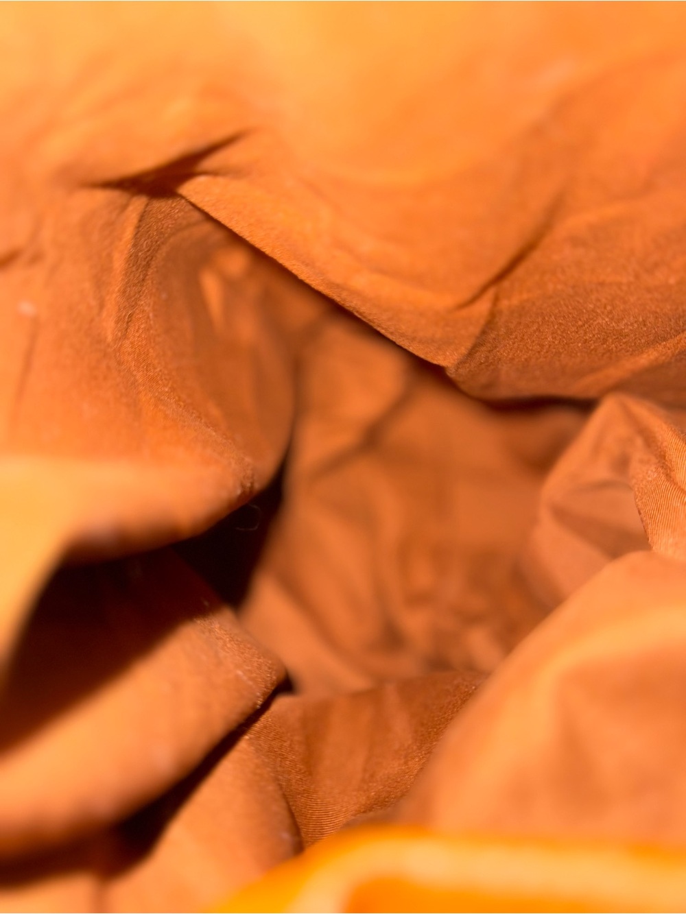 The Drop Stylish Knot-Handle  Viscose Hand Bag - Cognac Brown Perfect for Fall - Picture 4 of 8